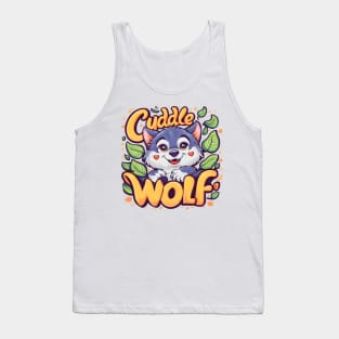 Cuddle sweet smiling wolf Tank Top